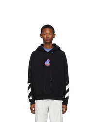 Off-White Black And Multicolor Thermo Double Sleeve Hoodie