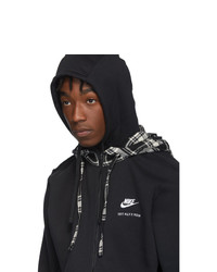 1017 Alyx 9Sm Black And White Nike Edition Double Hood Zip Hoodie