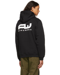 AFFIX Black Aw Logo Hoodie