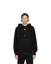 VERSACE JEANS COUTURE Black Bolo Tie Hoodie