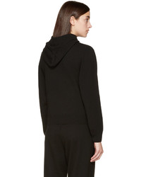 Calvin Klein Collection Black Cashmere Camino Hoodie