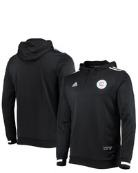 adidas Black Chicago Fire Club Pullover Hoodie