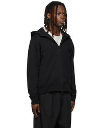 Y-3 Black Classic Back Logo Zip Up Hoodie