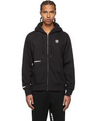 AAPE BY A BATHING APE Black Classic Logo Zip Hoodie