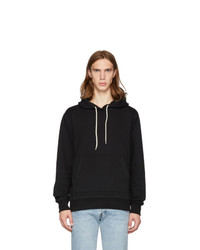 Naked and Famous Denim Black Cotton Hoodie