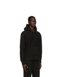 Les Tien Black Cropped Hoodie