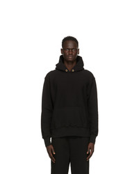 Les Tien Black Cropped Hoodie