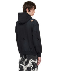 F-LAGSTUF-F Black Damage Hoodie