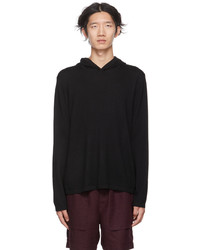 Vince Black Featherweight Pullover Hoodie