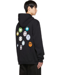 Raf Simons Black Fred Perry Edition Patch Hoodie