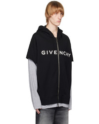 Givenchy Black Gray Layered Hoodie