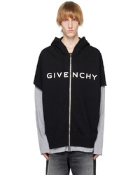 Givenchy Black Gray Layered Hoodie