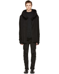 Nude:mm Black Hooded Zip Parka