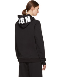 MSGM Black Logo Hoodie