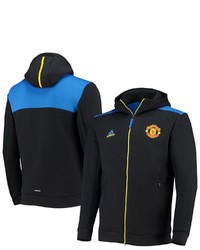 adidas Black Manchester United Zne Roready Full Zip Hoodie Jacket At Nordstrom