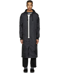 Miharayasuhiro Black Massive Zip Hooded Coat