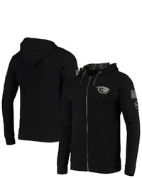 Colosseum Black Oregon State Beavers Oht Military Appreciation Waffle Full Zip Hoodie At Nordstrom