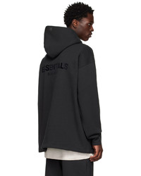 Essentials Black Relaxed Hoodie