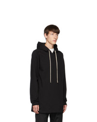 Rick Owens Black Small Lightning Bolt Hoodie