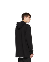 Rick Owens Black Small Lightning Bolt Hoodie