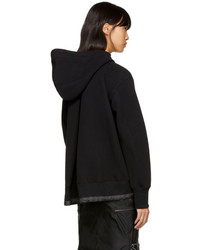 Sacai Black Sponge Zip Hoodie