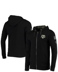 Colosseum Black Texas A M Aggies Oht Military Appreciation Waffle Full Zip Hoodie