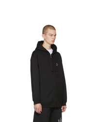 Valentino Black Vltn Star Zip Up Hoodie, $459 | SSENSE | Lookastic