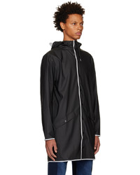 Rains Black Waterproof Rain Jacket