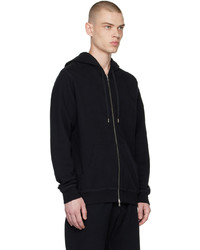 Sunspel Black Zip Hoodie