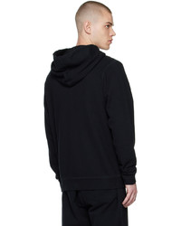 Sunspel Black Zip Hoodie