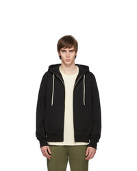 Naked and Famous Denim Black Zip Up Hoodie