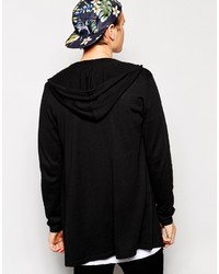 Asos Brand Longline Knitted Zip Through Hoodie