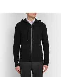 Burberry Brit Waffle Knit Wool And Cashmere Blend Hoodie