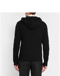 Burberry Brit Waffle Knit Wool And Cashmere Blend Hoodie