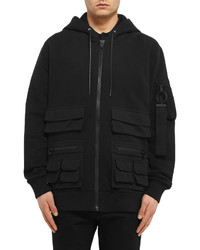 Givenchy Cargo Fleece Backed Cotton Jersey Hoodie