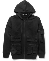 Givenchy Cargo Fleece Backed Cotton Jersey Hoodie