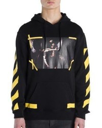 Off-White Cotton Long Sleeve Hoodie