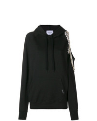 Forte Dei Marmi Couture Cut Out Shoulder Embellished Hoodie