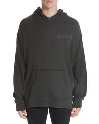 R13 Distressed Hooded Sweatshirt