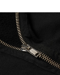 Rick Owens Drkshdw Leather And Cotton Jersey Hoodie