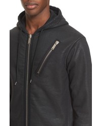 DSQUARED2 Full Zip Coated Cotton Hoodie
