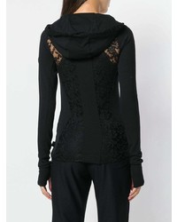 Plein Sport Lace Detail Zipped Fitted Hoodie