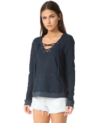 Sundry Lace Up Hoodie