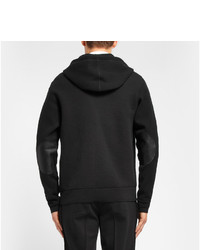 Lanvin Leather Elbow Patch Cotton Jersey Hoodie