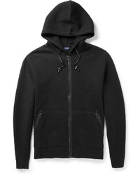 Lanvin Leather Elbow Patch Cotton Jersey Hoodie