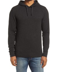 Faherty Legend Pullover Hoodie In Heathered Black Twill At Nordstrom