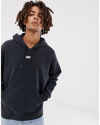 Levis Line 8 Levis Line 8 Oversized Small Reverse Batwing Logo Hoodie In Black