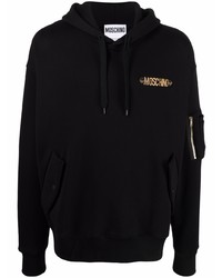 Moschino Logo Lettering Cotton Hoodie