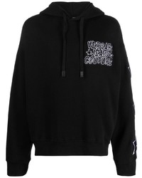 VERSACE JEANS COUTURE Logo Patch Cotton Hoodie