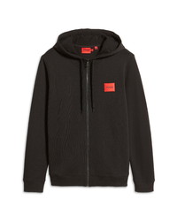 Hugo Logo Patch French Terry Zip Hoodie